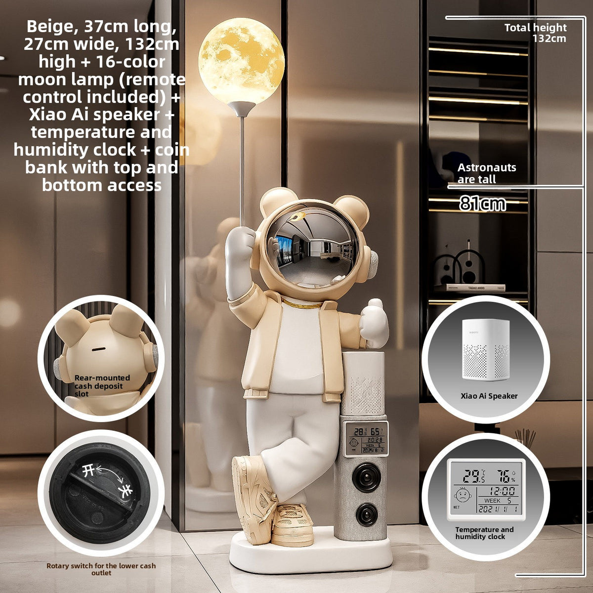 Astronaut spaceman figurine speaker