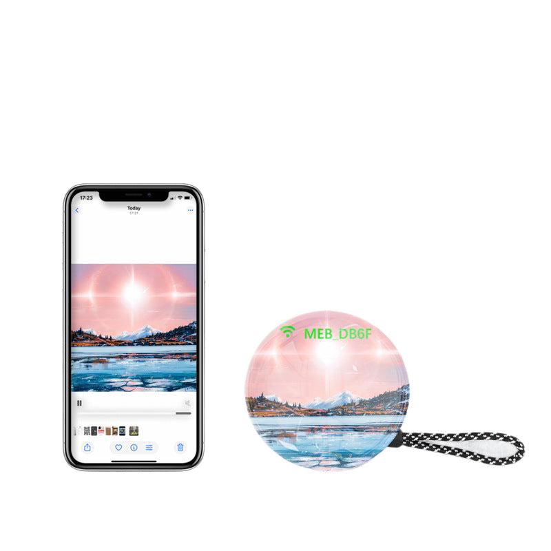 WiFi Crystal Ball Electronic Photo Frame with Loop Playback
