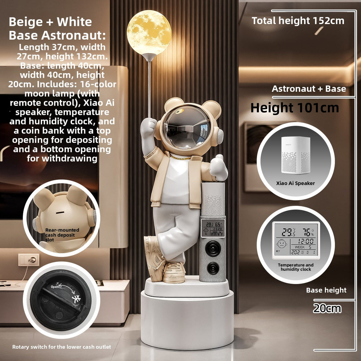 Astronaut spaceman figurine speaker