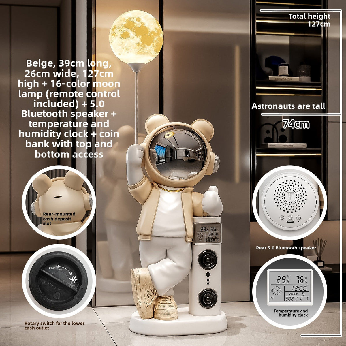 Astronaut spaceman figurine speaker