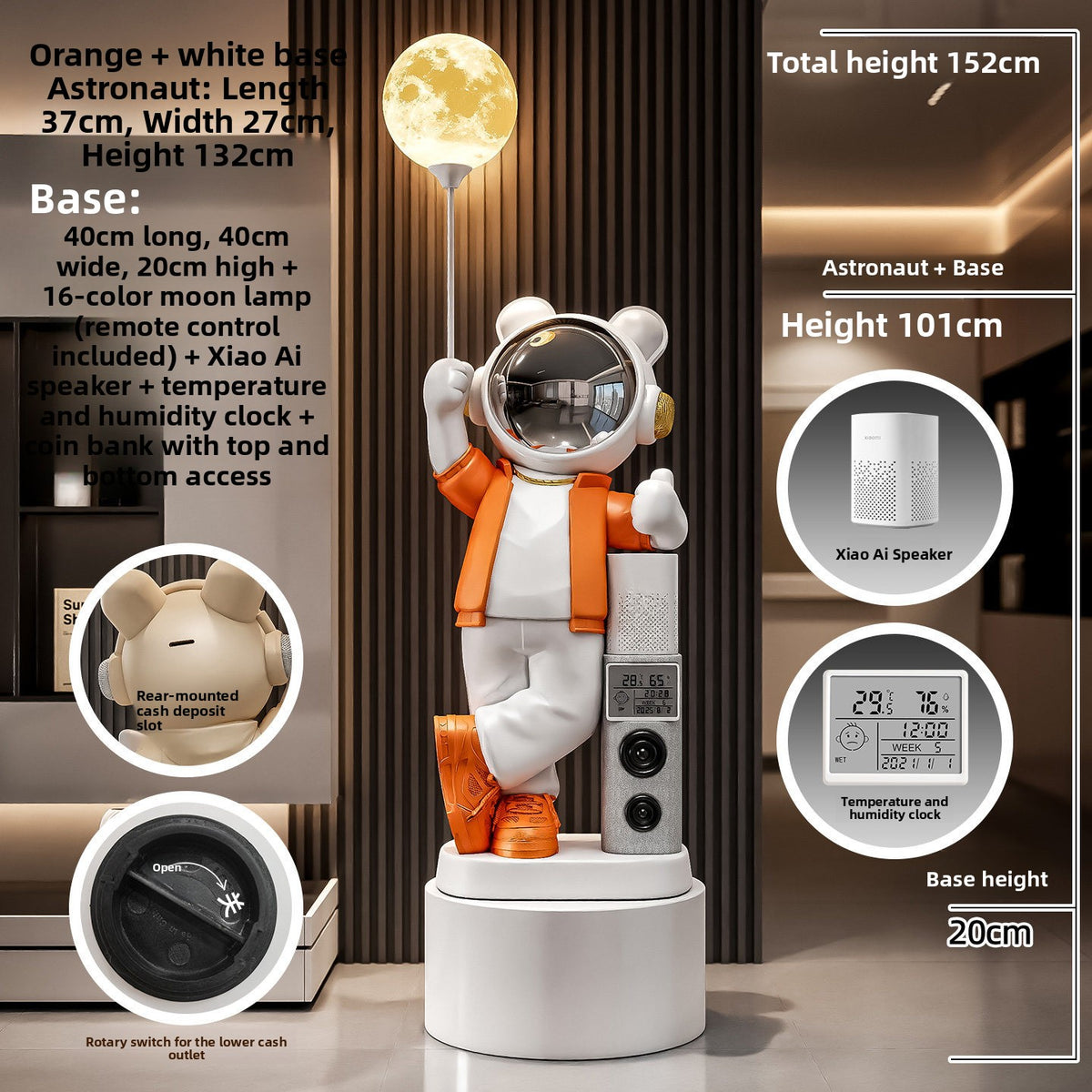 Astronaut spaceman figurine speaker