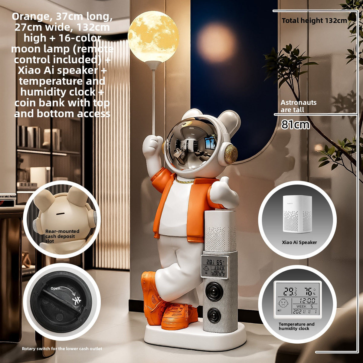 Astronaut spaceman figurine speaker