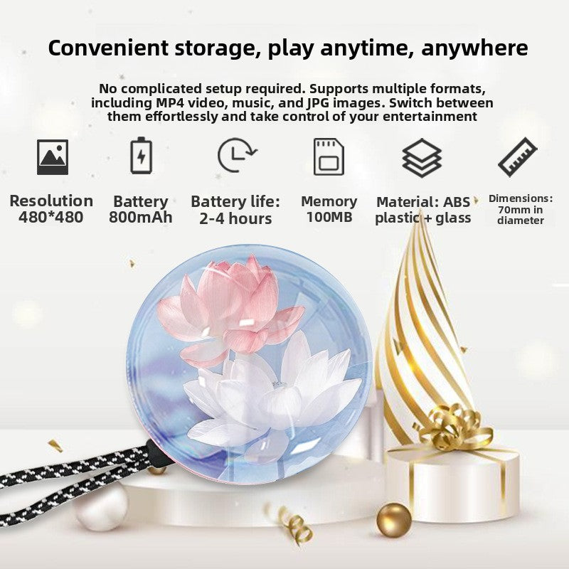 WiFi Crystal Ball Electronic Photo Frame with Loop Playback
