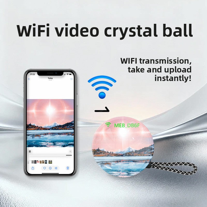 WiFi Crystal Ball Electronic Photo Frame with Loop Playback
