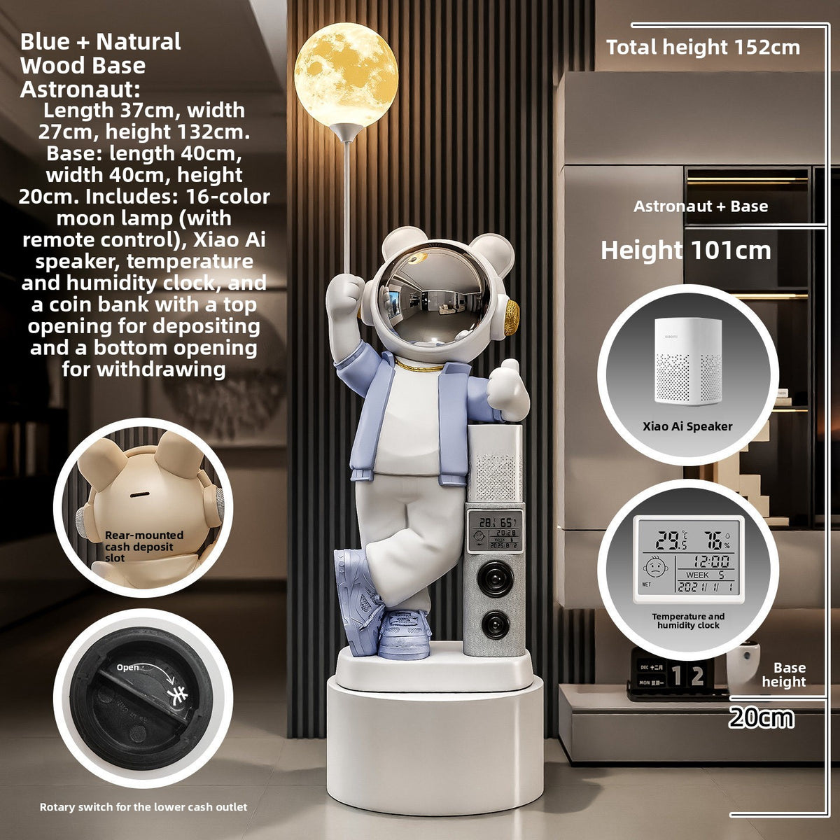 Astronaut spaceman figurine speaker