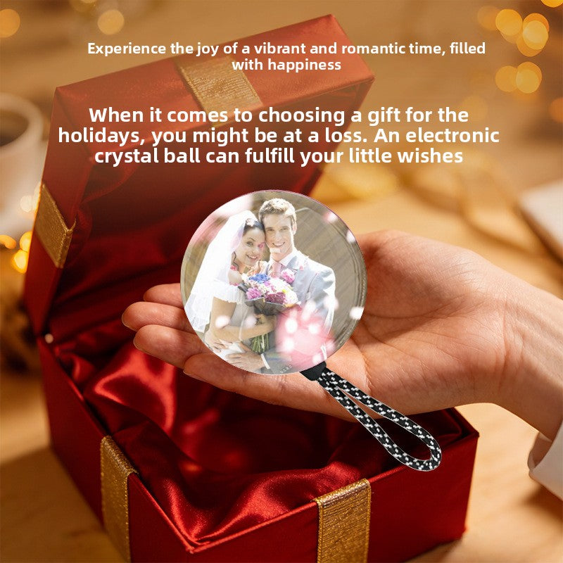 WiFi Crystal Ball Electronic Photo Frame with Loop Playback