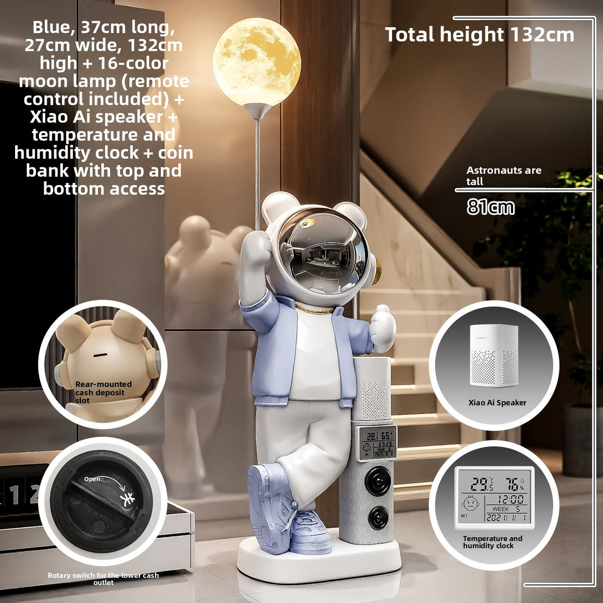 Astronaut spaceman figurine speaker