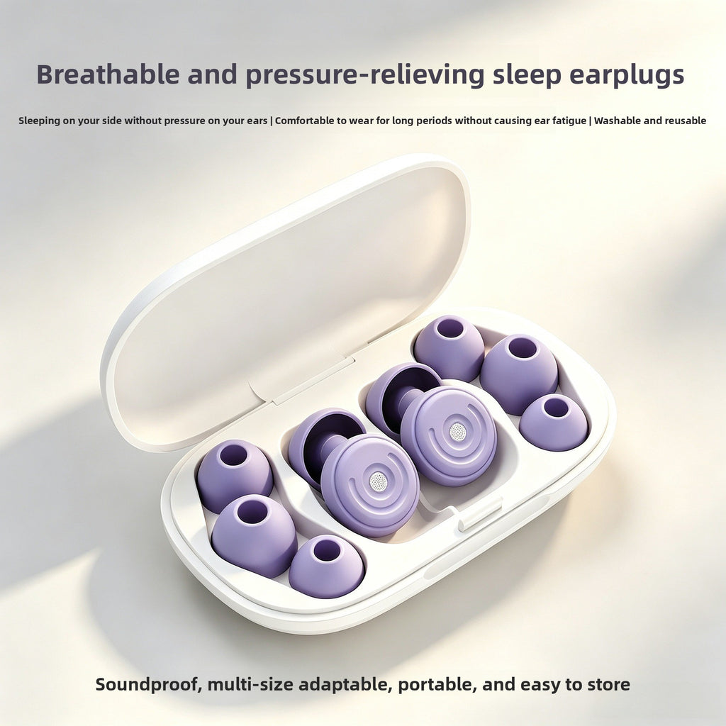 Reusable Silicone Noise Reducing Sleep Earplugs